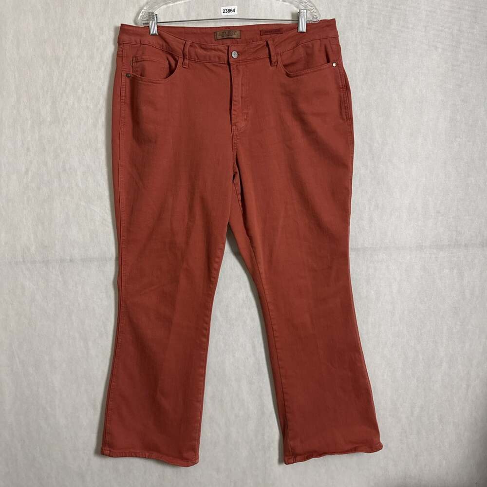 Judy Blue Women's Plus Size 20W Stretch Orange Denim Mid-Rise Bootcut Jeans